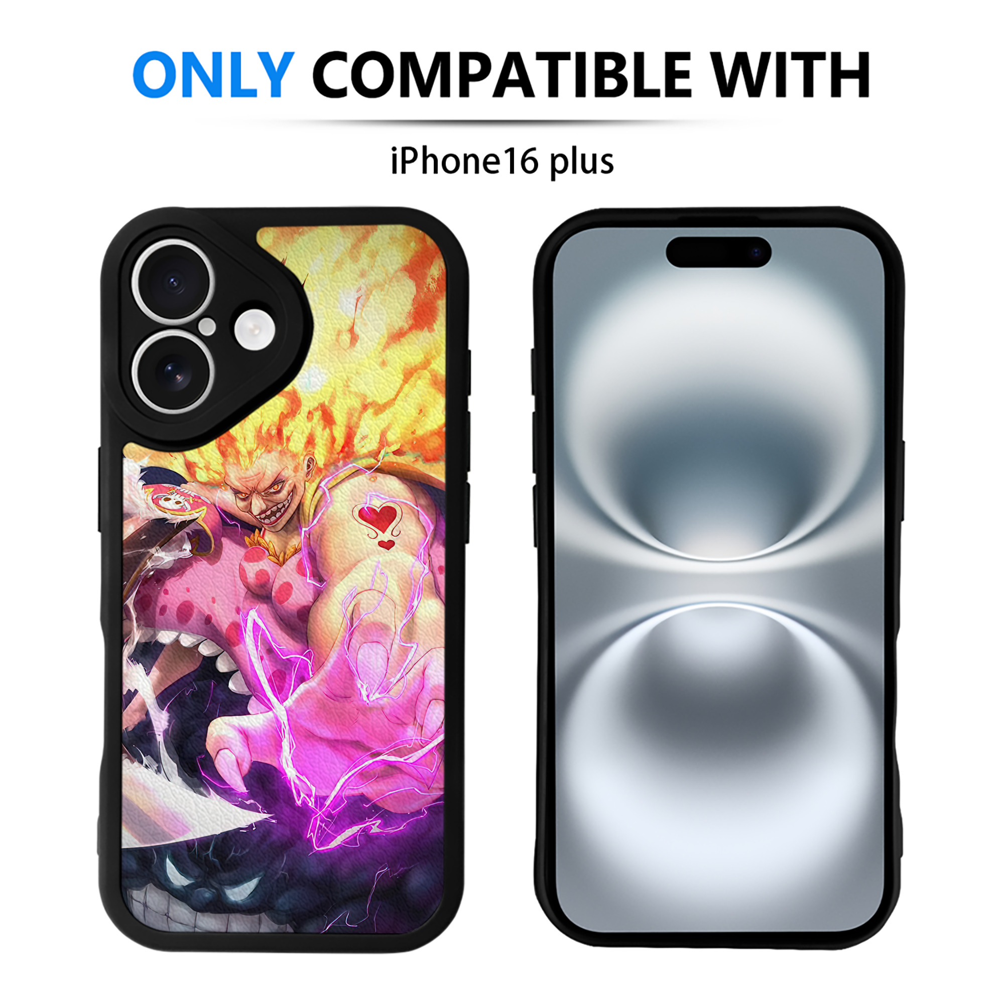 （画像用） ワンピース ONE PIECE 【iPhone 16シリーズ対応】シリコンスマホケース（レザー調） 材質：シリコン